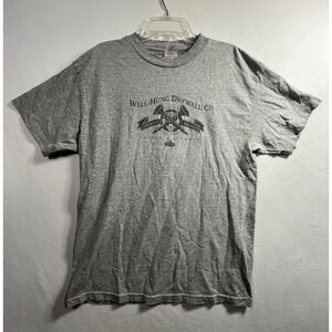 Men's VTG Alstyle WELL HUNG Drywall Co. Graphic Shirt M Flaws Funny AAA